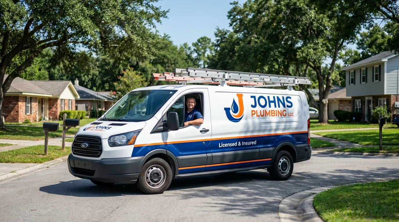 Johns Plumbing LLC service van in Prescott Valley, AZ