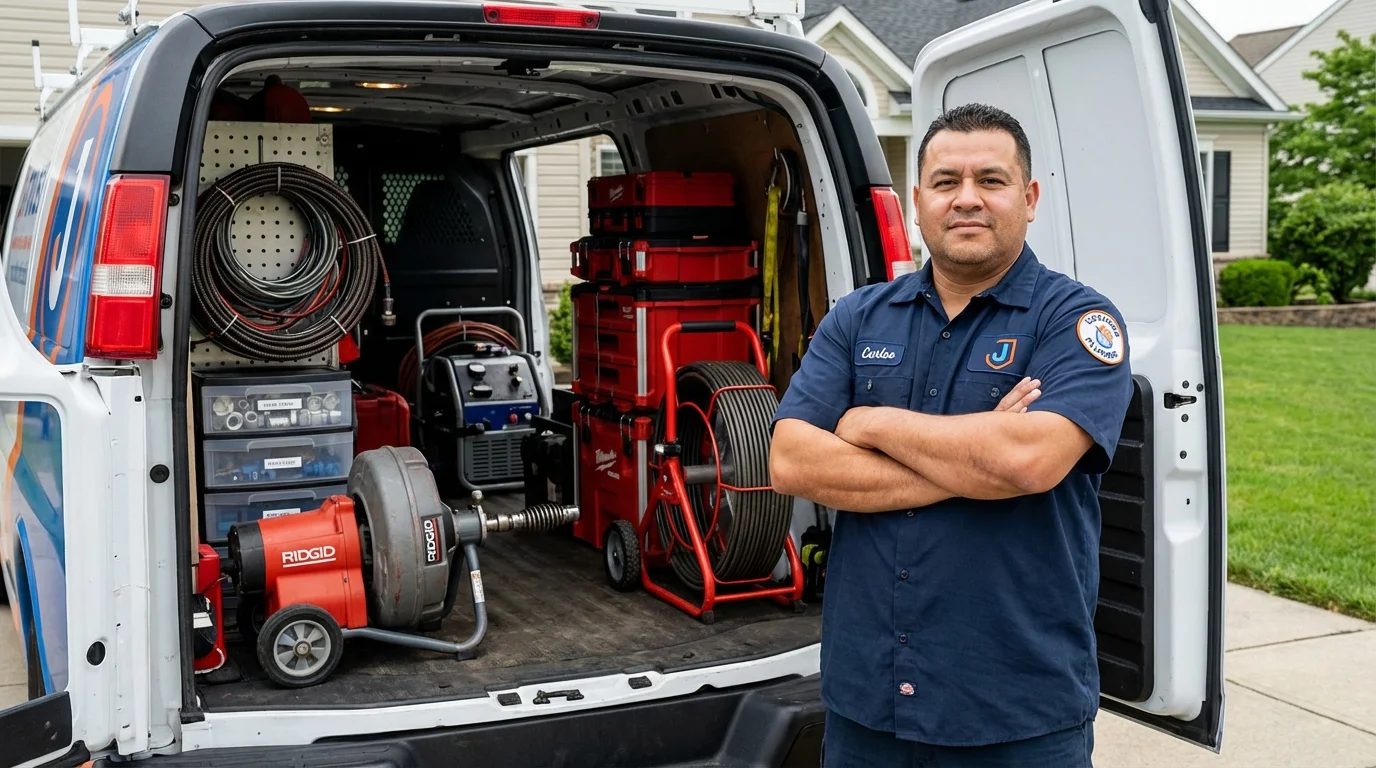 Professional drain cleaning equipment and Johns Plumbing LLC plumber in Prescott Valley