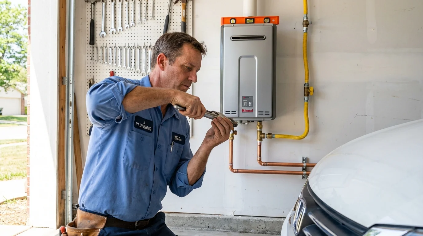 Tankless water heater installation by a Johns Plumbing LLC plumber in Prescott Valley